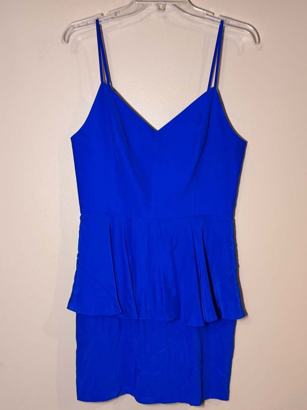 Amanda Uprichard Cobalt Blue Spaghetti Strap Dress
